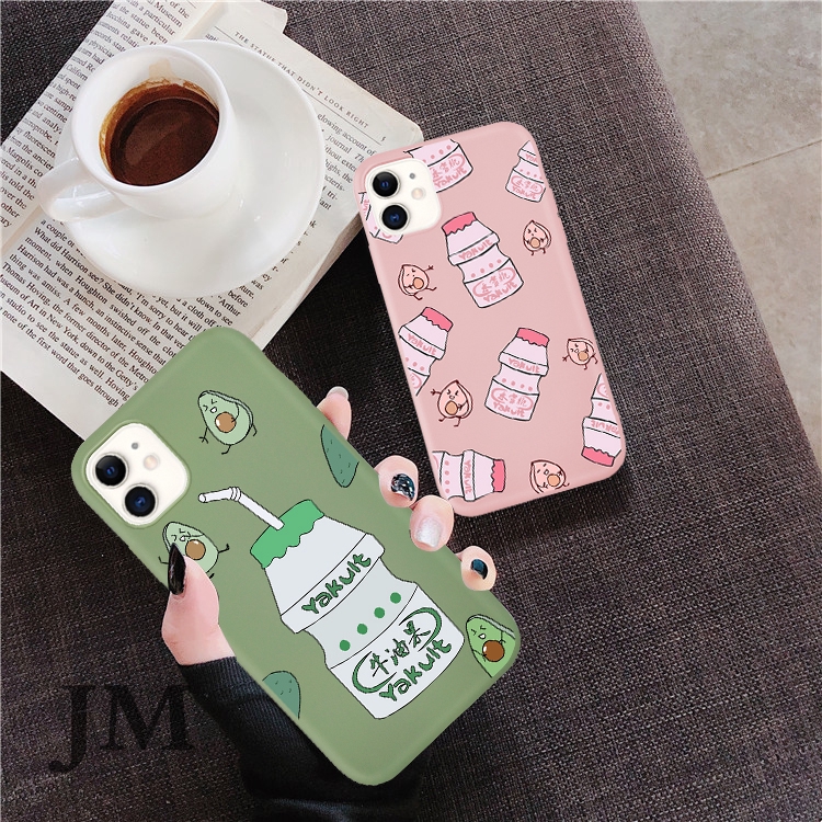 Ốp điện thoại silicone dạng nhám hình hộp sữa đáng yêu cho iPhone 6 6s 7 8 6plus 8plus XR X XS XSMax 11 11pro | BigBuy360 - bigbuy360.vn