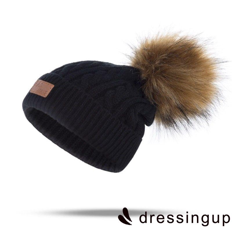 Mũ beanie móc len giữ ấm mùa đông cho bé sơ sinh