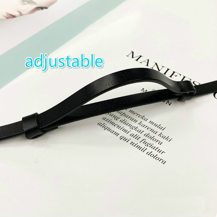 Thắt Lưng Da Thật Màu Đen Thời Trang Cho Nữ