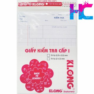Giấy kiểm tra cấp 1 KLong 5 ô ly