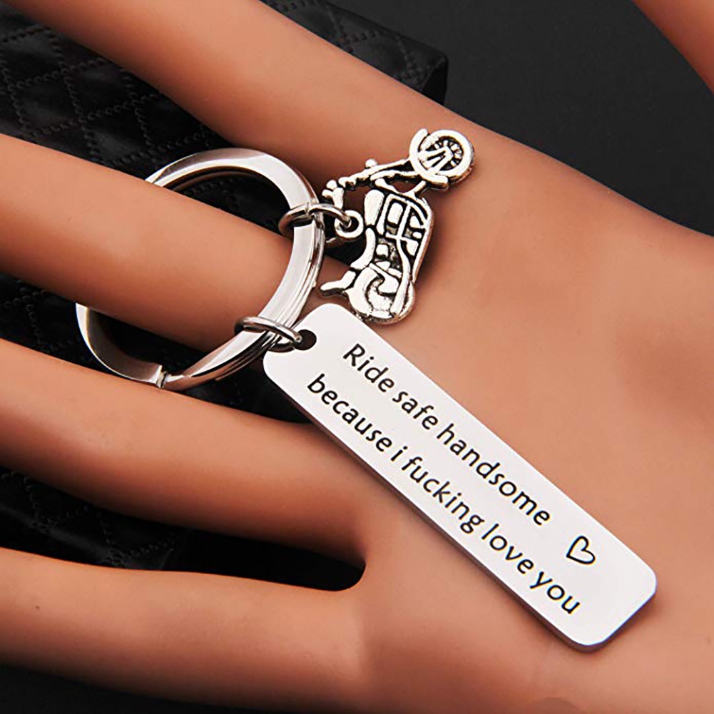 Móc Khóa Hình Xe Mô Tô Bằng Thép Không Gỉ