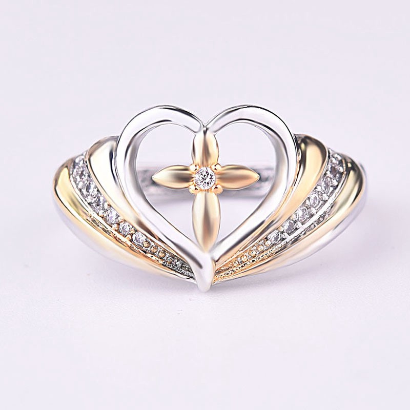 Nhẫn Đeo Tay Kim Loại Hình Thánh Giá Xinh Xắn Cho Nữ