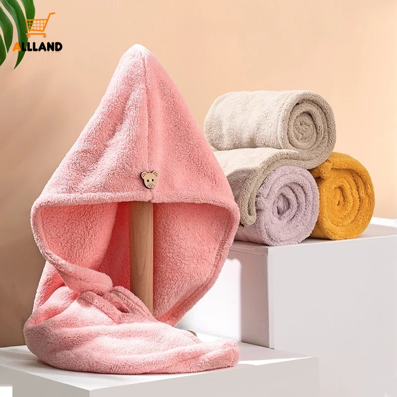 Mũ Tắm Tam Giác Màu Trơn Thấm Hút Nước Nhanh Khô Vải Microfiber Mềm Mại
