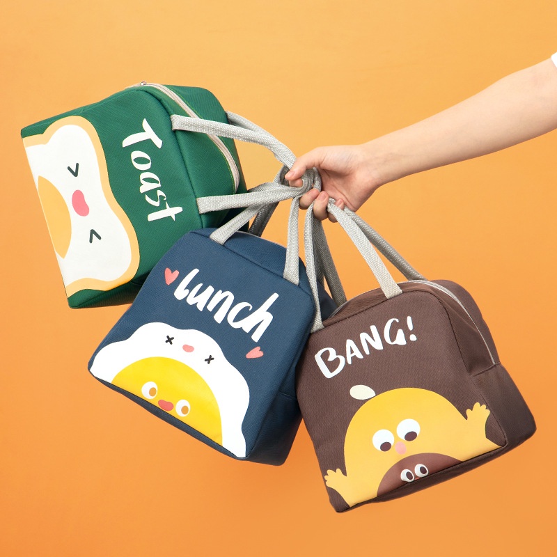 Túi giữ nhiệt đựng cơm văn phòng, đựng hộp cơm giữ ấm đồ ăn có lớp cách nhiệt chống thấm nước có quai xách