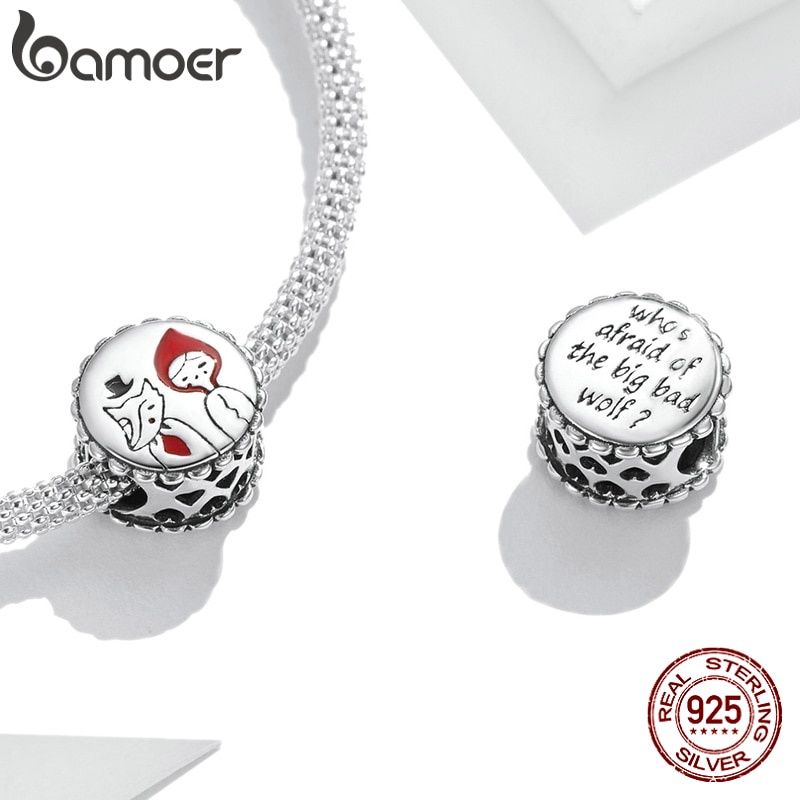 Phụ Kiện Hạt Trang Sức Bamoer Dùng Làm Vòng Đeo Tay / Dây Chuyền Diy Thời Trang bạc 925 Dòng Cổ Tích