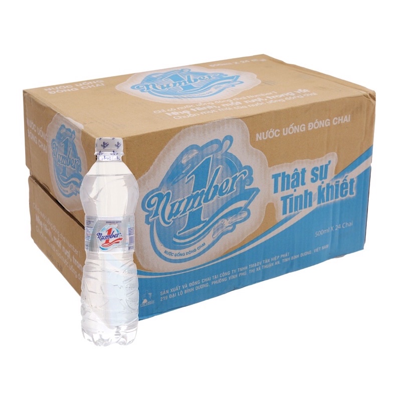Thùng 24 chai nước suối Number One 500ml