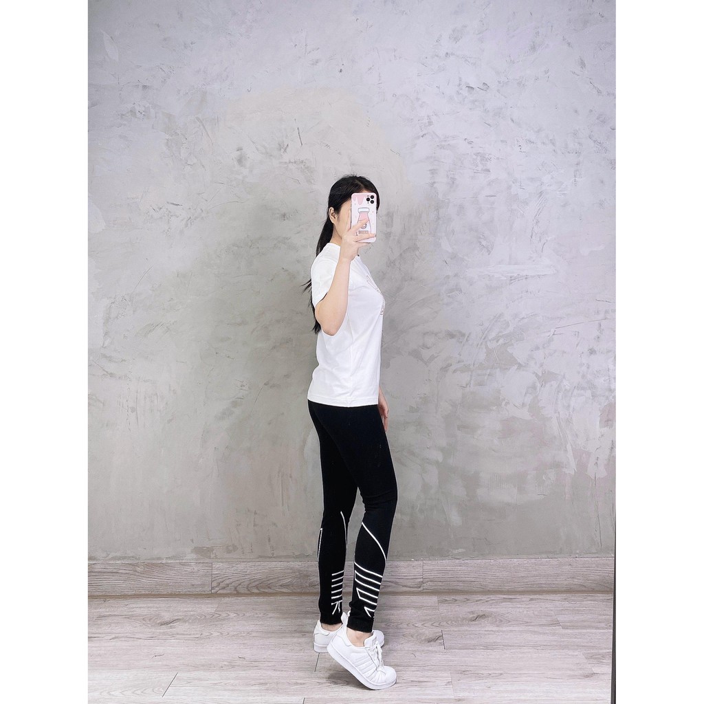 (HÀNG XUẤT XỊN) Quần legging das đen logo to 1655 BIG LOGO OUTLINE TREFOIL TIGHTS Made in Cambodia full tag | BigBuy360 - bigbuy360.vn