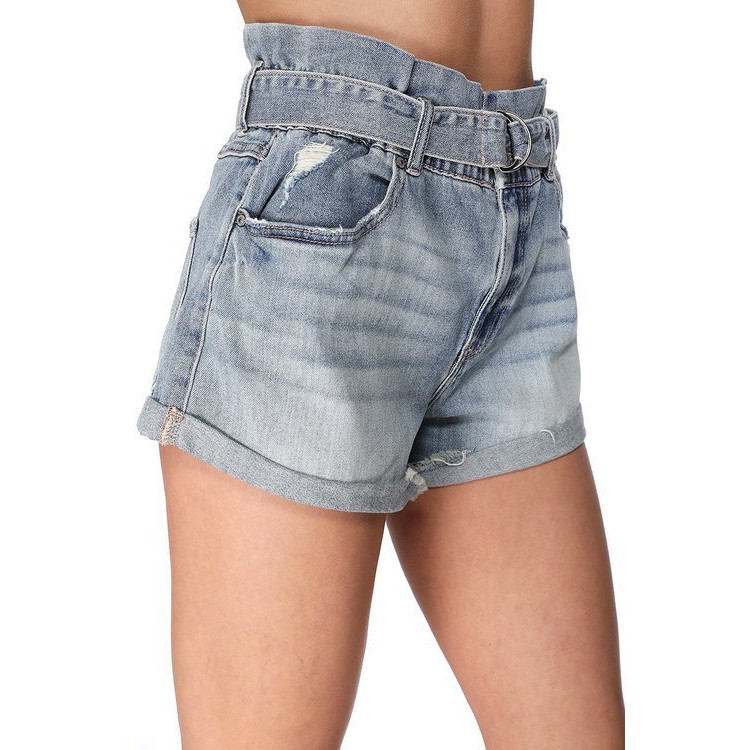 QUẦN SHORTS JEAN NỮ THẮT BEO