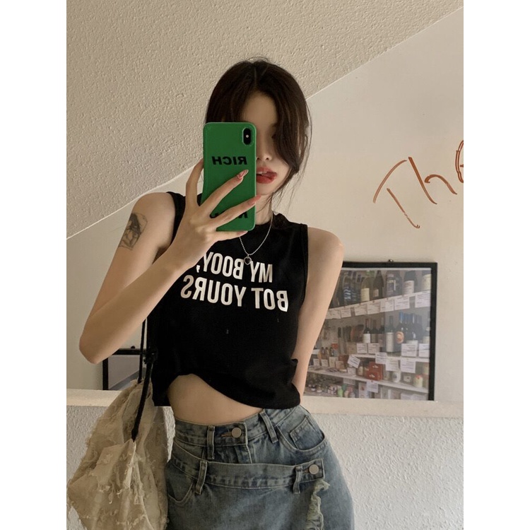 Áo Hai Dây Dáng Ngắn Phong Cách Mỹ Thời Trang Mùa Hè Quyến Rũ Cho Nữ