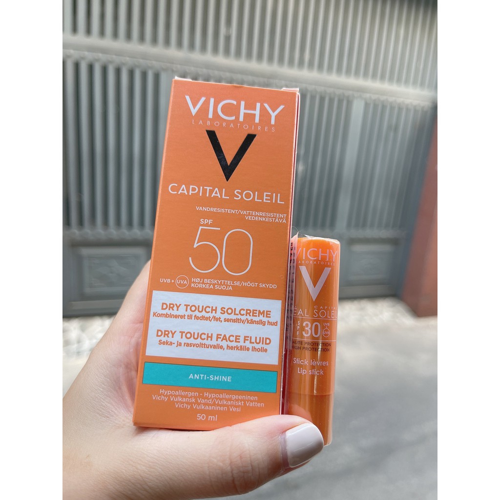 Vichy - Kem chống nắng SPF 50 UVA +UVB Vichy Ideal Soleil Mattifying Face Fluid Dry Touch 50ml