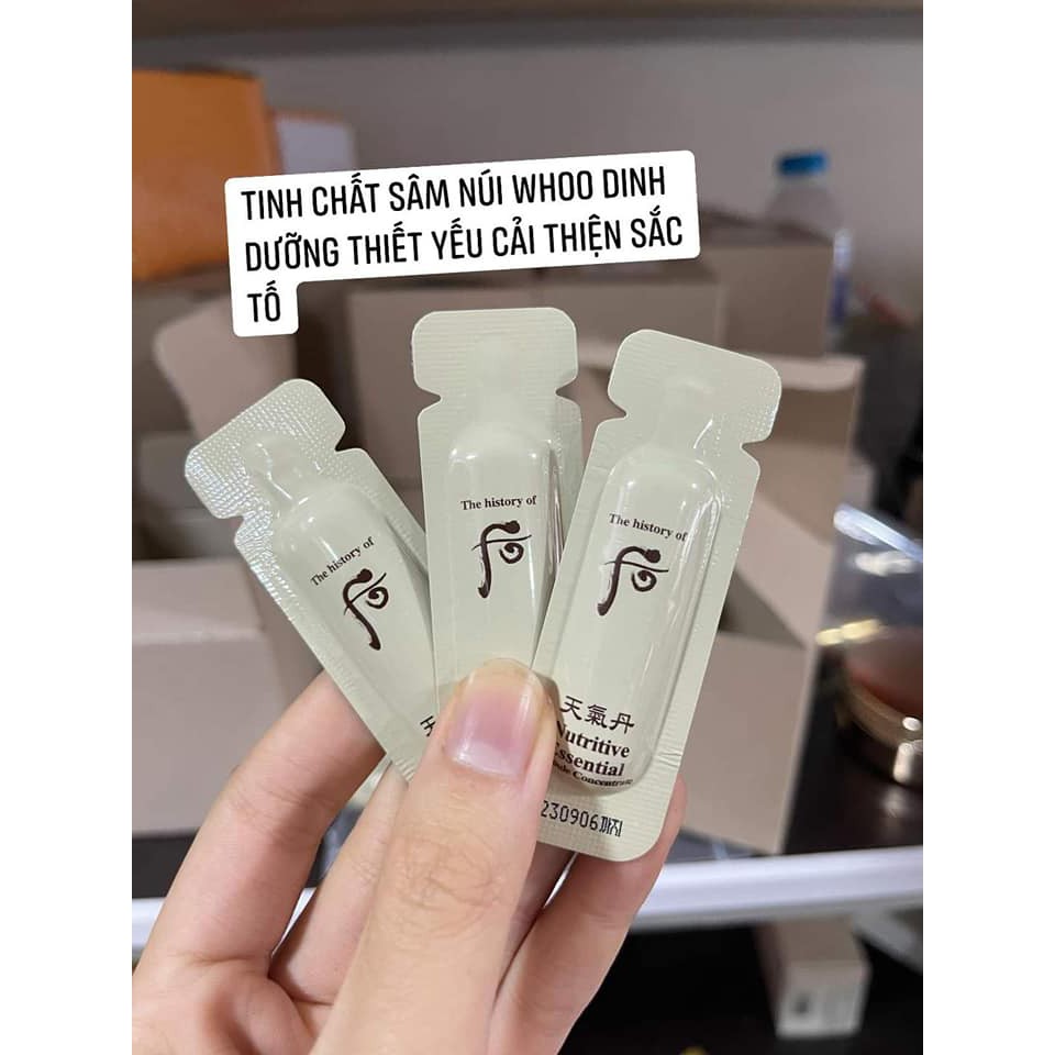 (Gói) Tinh chất sâm núi dưỡng da chống lão hoá mạnh mẽ Whoo Nutritive Esential Ampoule Concentrate 1ml (1 gói) | BigBuy360 - bigbuy360.vn