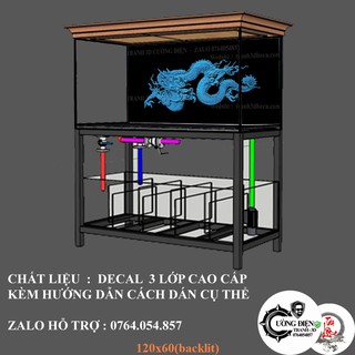 Tranh dán hồ cá thuỷ sinh ,có keo sẵn, nhiều kích thướt chọn lựa