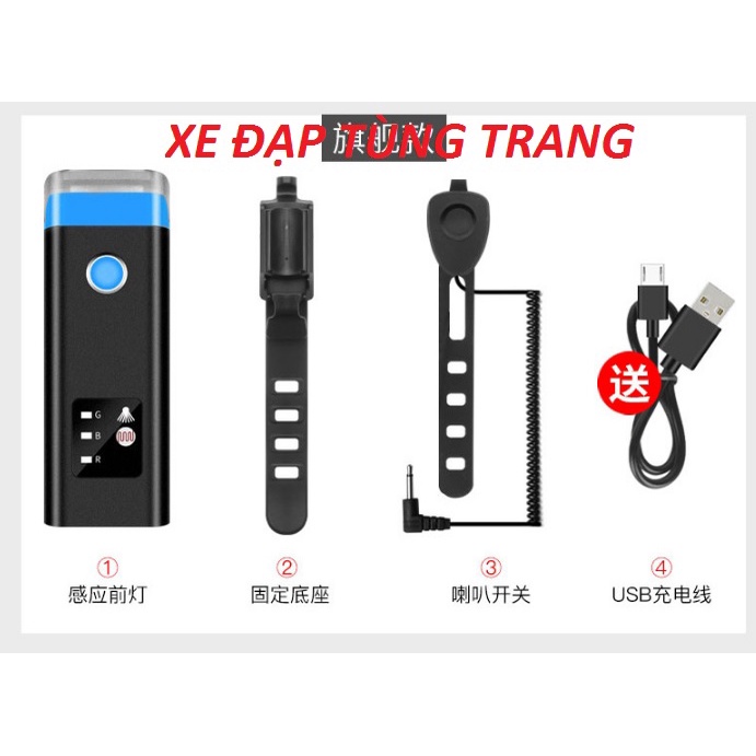 Đèn kèm còi cao cấp , mạch cảm biến ban đêm Pin 2400mah