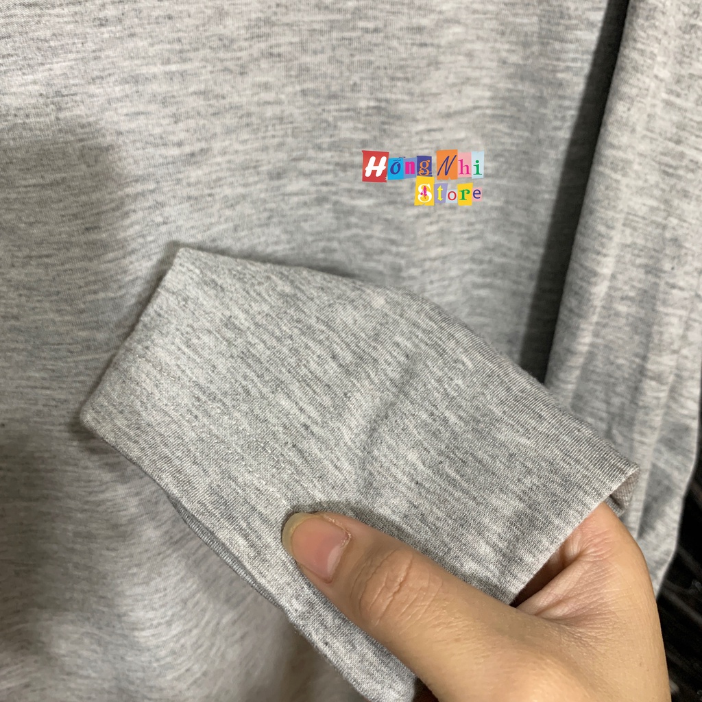 Áo Thun Tay Dài Trơn Long Tee Ulzzang Unisex Dáng Rộng Màu Xám - MM
