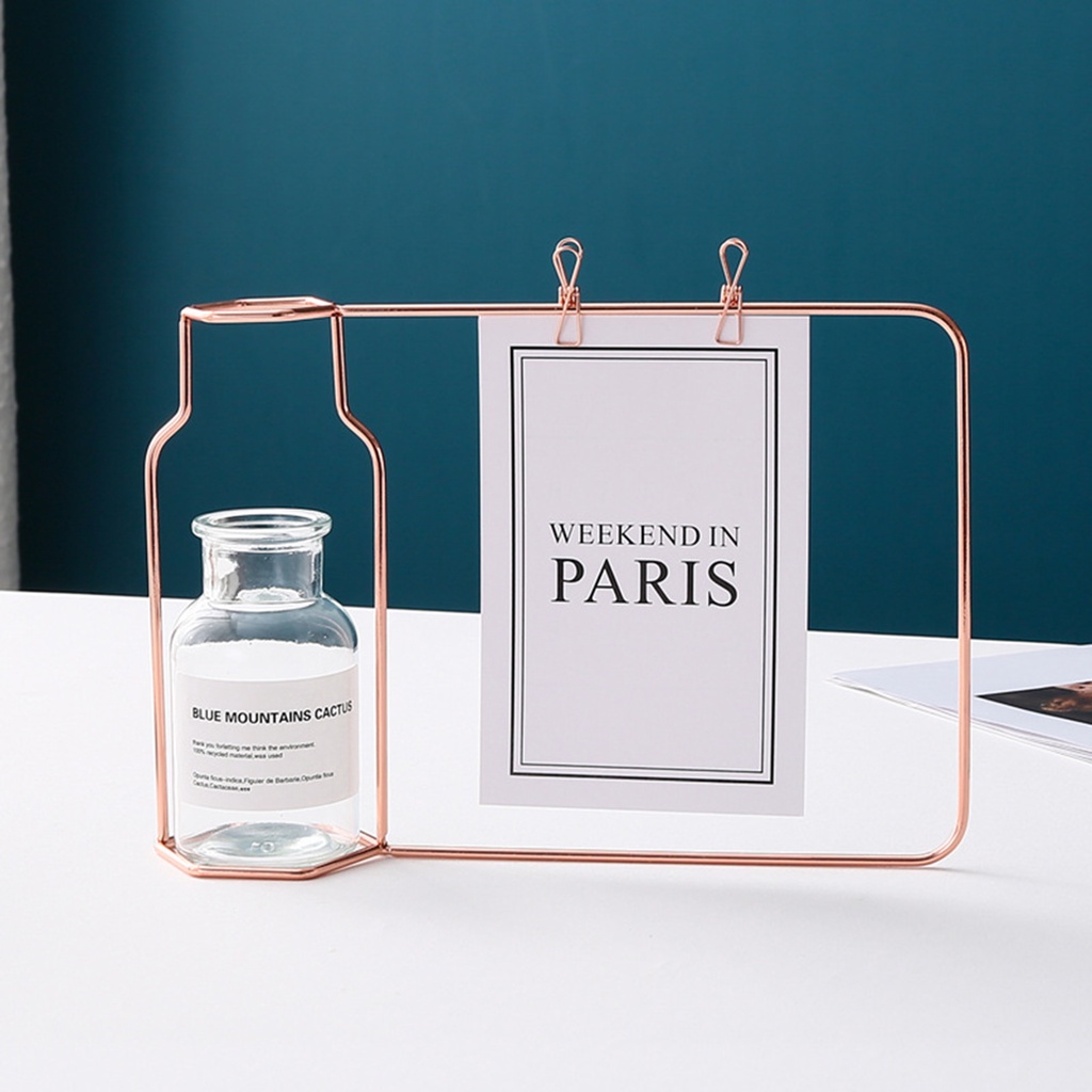 Khung ảnh nghệ thuật sắt bình thủy tinh cho quà tặng trang trí phòng khách