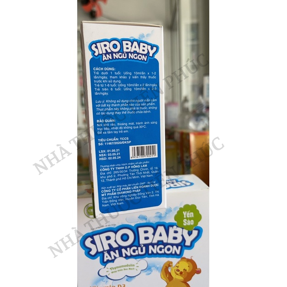 SIro baby yến xào giúp bé ăn ngon tăng cường tiêu hóa Hộp 20 ống