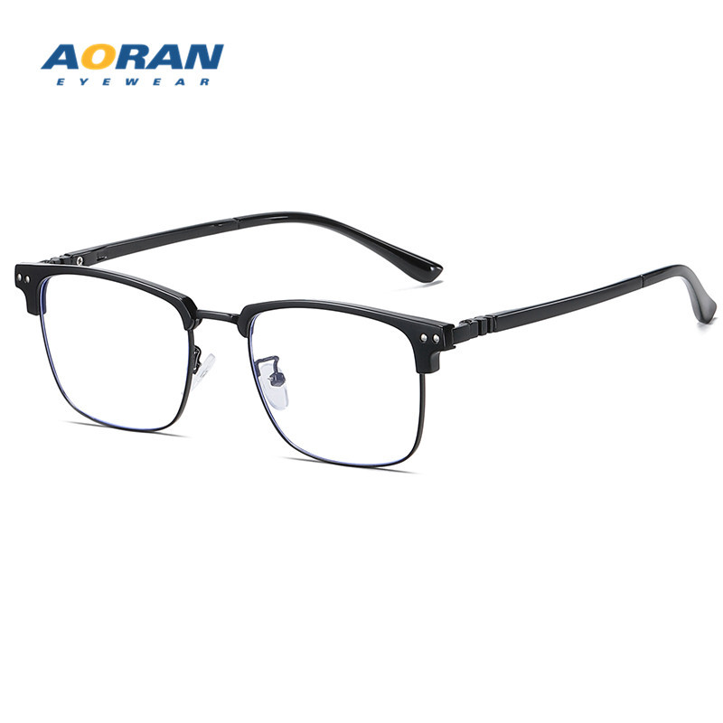 Kính Chống Ánh Sáng Xanh Gọng Kim Loại Thay Đổi Màu Sắc Thời Trang Cho Nam