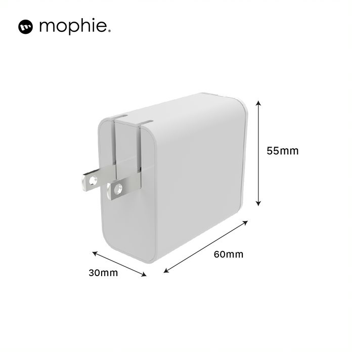 Sạc nhanh Mophie Power Delivery 67W GaN (hỗ trợ chuẩn sạc PD, PPS,...)