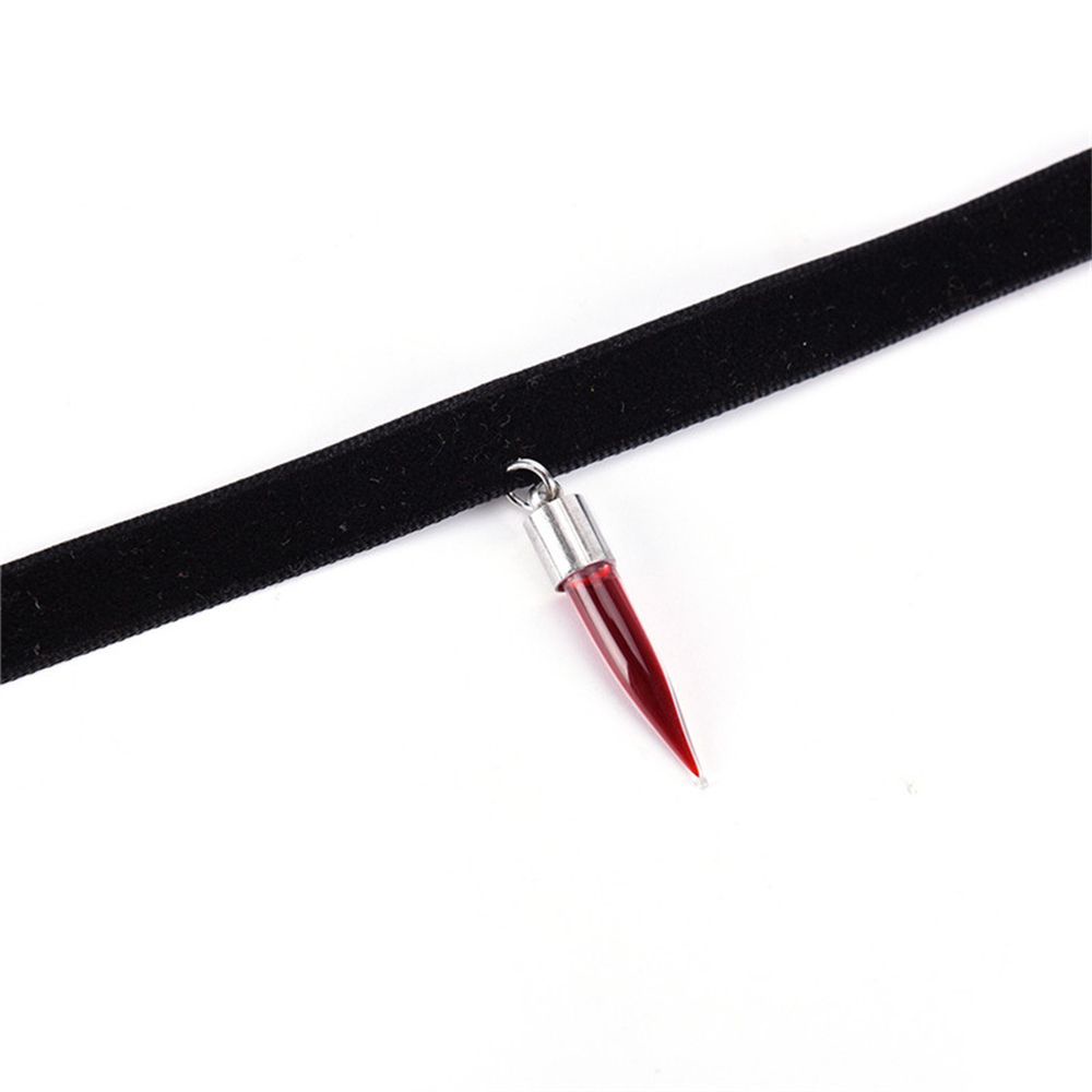 Vòng cổ mặt lọ thủy tinh trong suốt phong cách gothic cổ điển