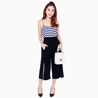 Quần culottes ống rộng xẻ tà cao - q01116110