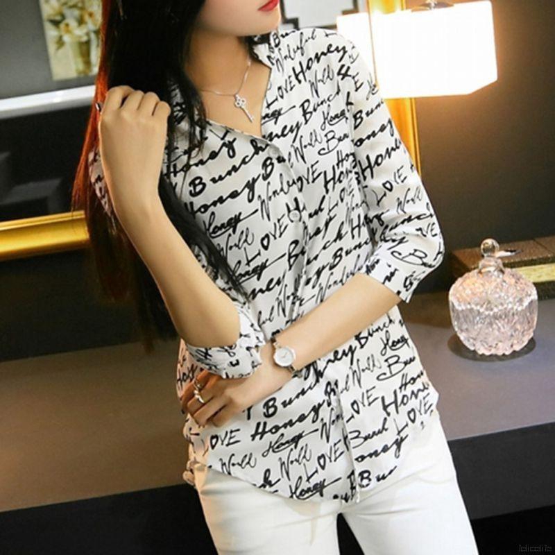 Áo sơ mi tay lửng in họa tiết trẻ trung thời trang cho nữ