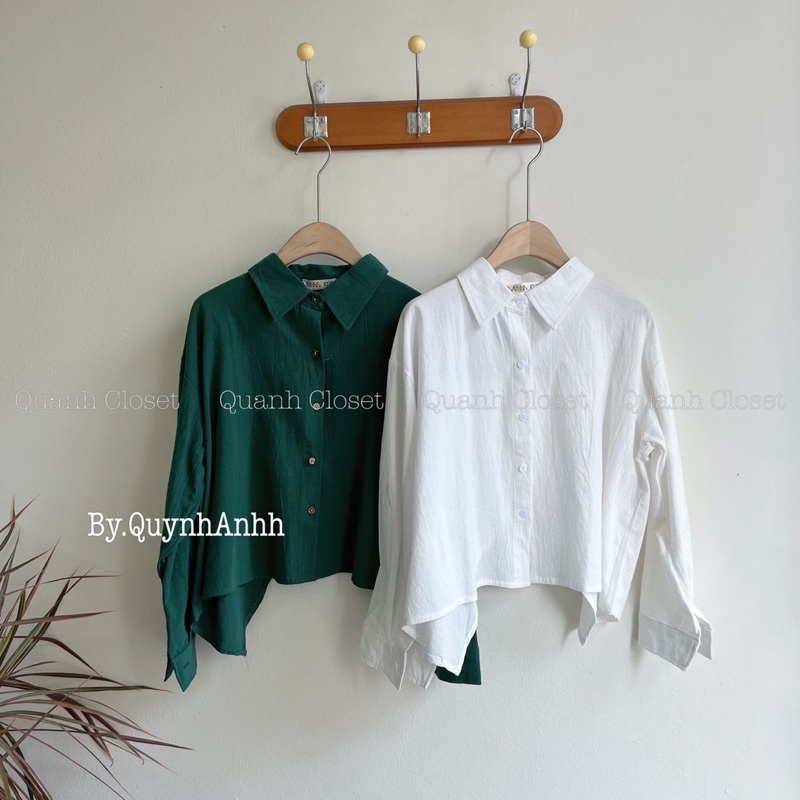 Áo sơ mi xẻ lưng - Ảnh thật