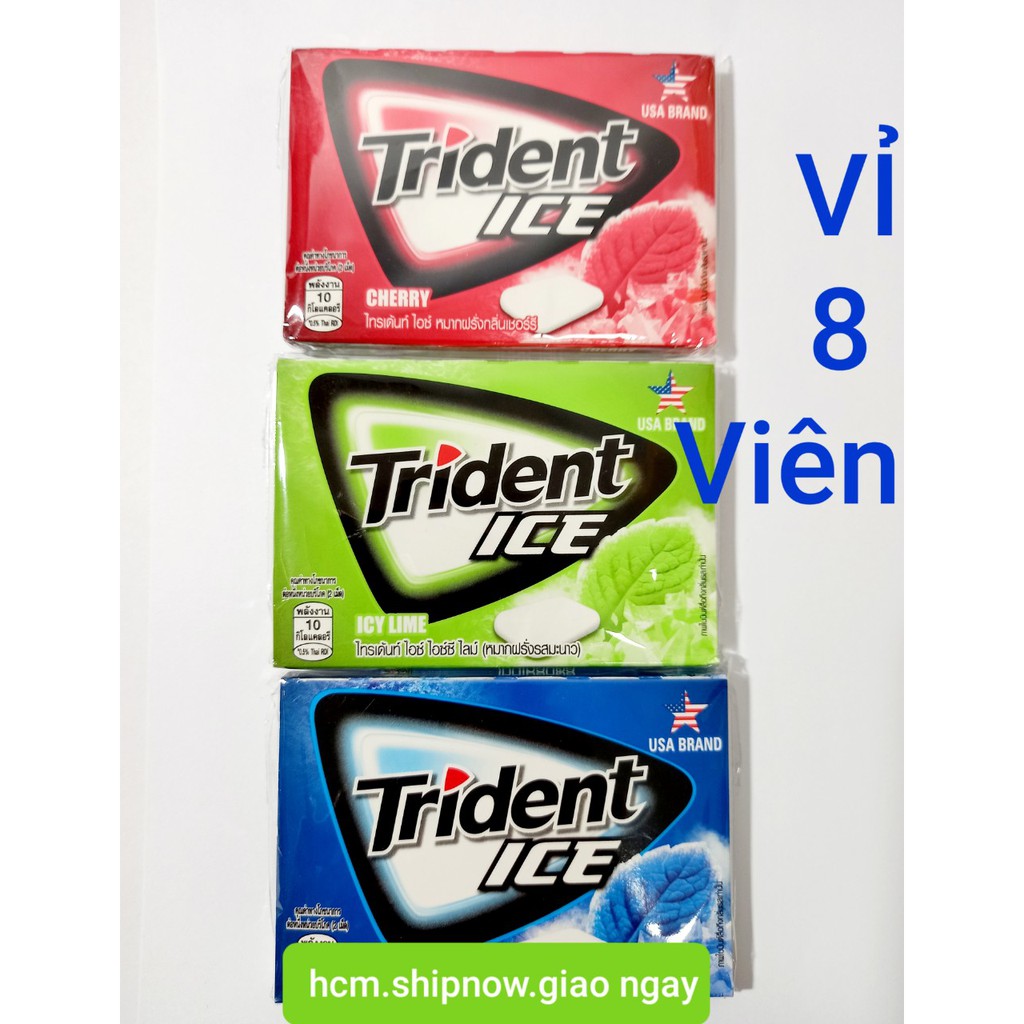 kẹo gum trident ice viên 11.2 gr có 3 loại