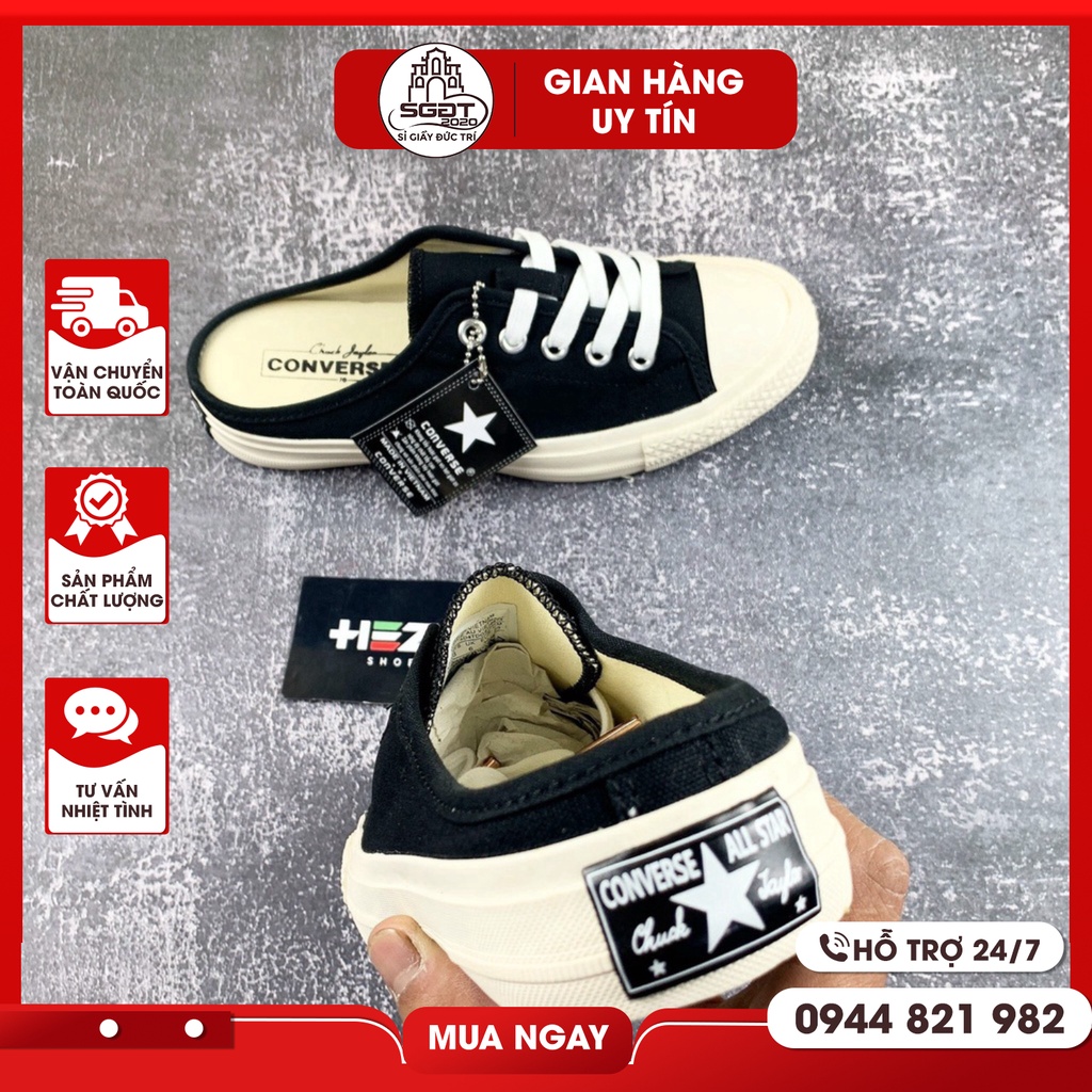 ⚡ Giày Sục Thể Thao Nam, Nữ Sneaker Hở Gót Đế Bệt Vải Canvas