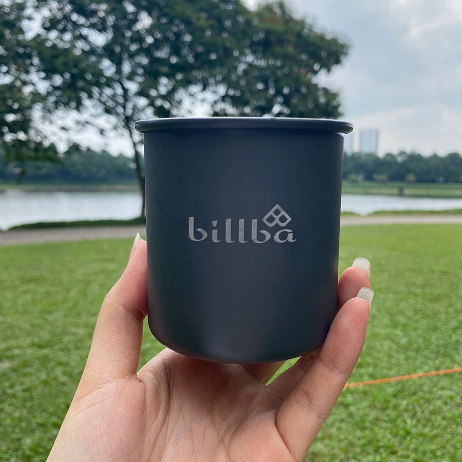 Cốc nhôm uống trà, cafe 300ml- Cốc nhôm quai gấp gọn