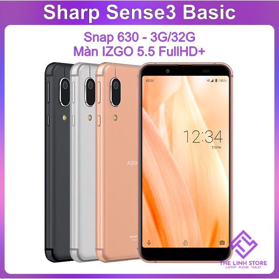 Điện thoai Sharp Aquos Sense 3 Basic - ram 3G 32G Snap 630