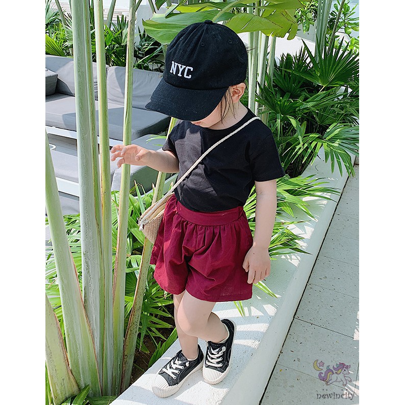 Quần Đùi Đi Biển Màu Trơn Phong Cách Hàn Quốc Cho Bé