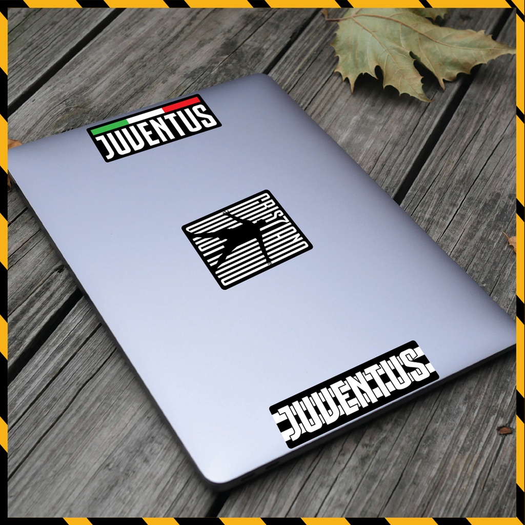 Sticker Bóng Đá CLB Juventus Dán Tem Xe, Dán Nón, Điện Thoại, Laptop - Hình Dán Chất Liệu Chống Thấm Nước, Bền Màu