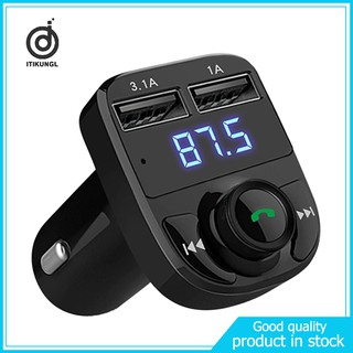 X8 Máy Phát FM Ô Tô Dual USB Sạc Bộ Phát Bluetooth rảnh Tay Bộ Xe Hơi Aux Modulator Âm Thanh Xe Hơi Máy Nghe Nhạc MP3
