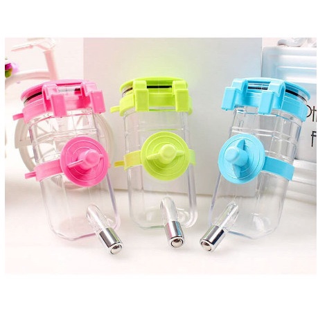 Bình Nước tự động treo gắn chuồng thú cưng cao cấp - 350ml hoặc 500ml ( chó , mèo , thỏ...) GIAO MÀU NGẪU NHIÊN .