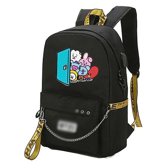 Balo BTS chibi cặp sách BT21 thông minh V Jung-kook Jimin Suga Jin RM J-Hope