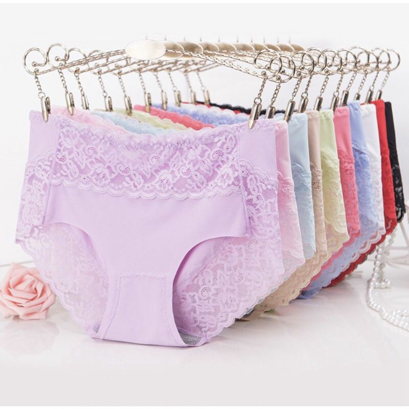 Quần lót siêu bền,siêu kháng khuẩn,không gây viền hằn lên da chất liệu su đúc phối ren hấp dẫn
