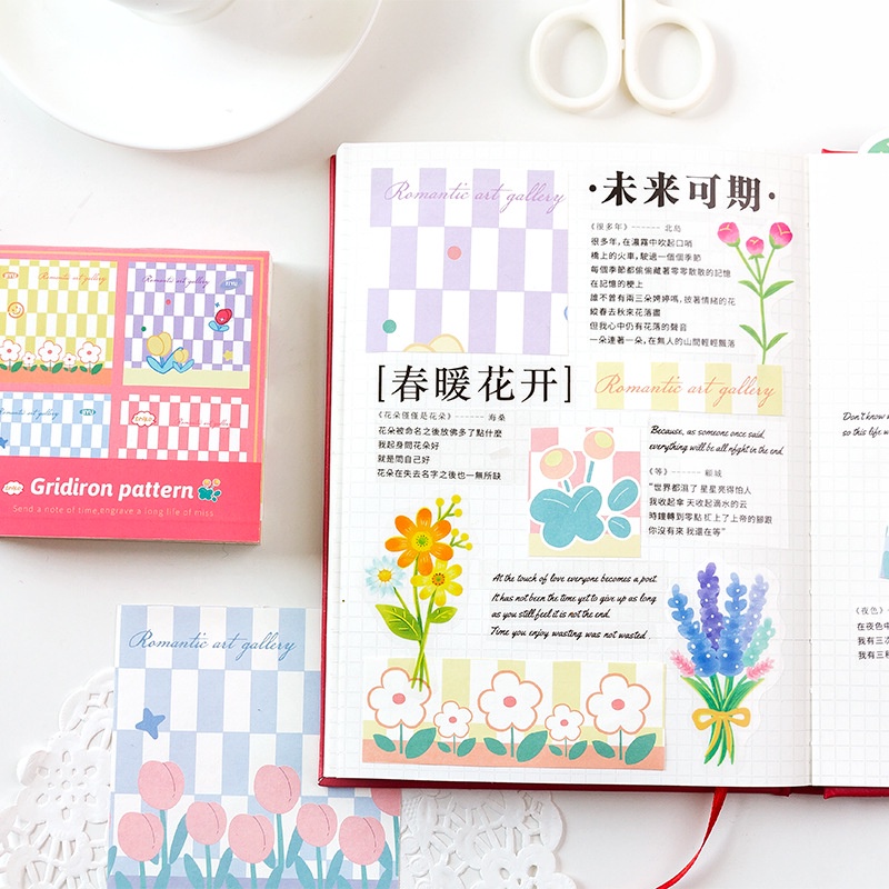 Set 100 Giấy Ghi Chú Họa Tiết Bàn Cờ Vua
