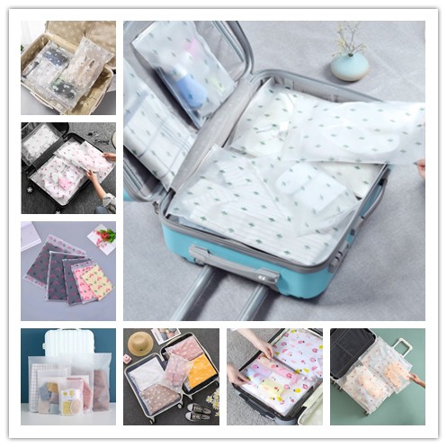 Túi zip Lụa Chống Thấm Nước Họa Tiết Xương Rồng Cá Tính