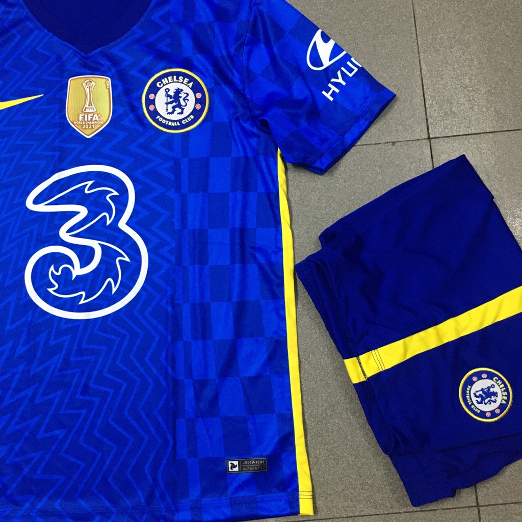 Bộ quần áo bóng đá CLB CHELSEA Xanh Bích 2022 FLG vô địch