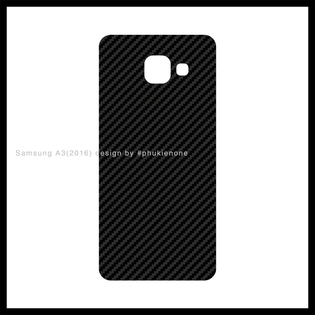 Decal dán lưng Samsung A3 2016 carbon đen