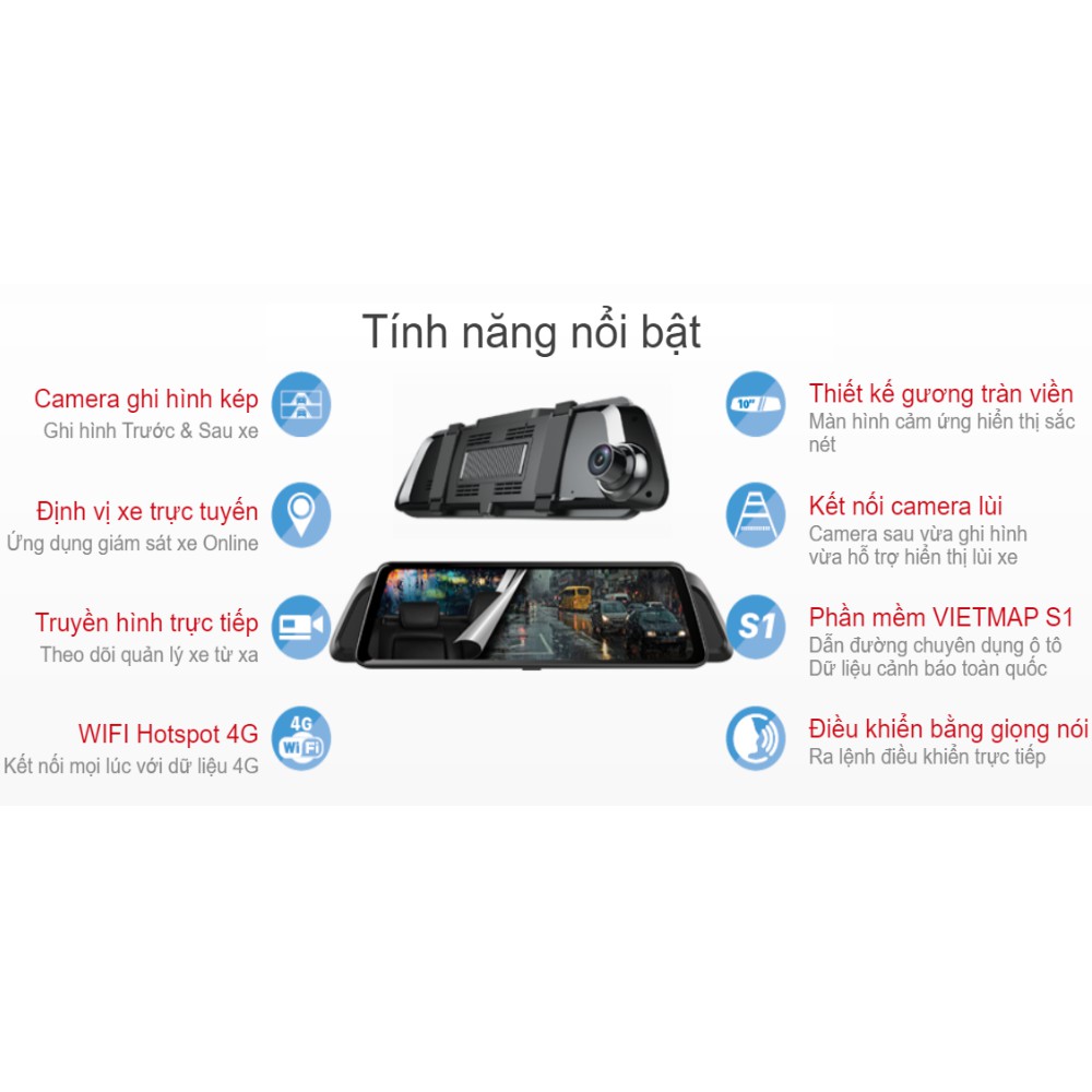 [Miễn Phí Lắp Đặt] Camera Hành Trình Vietmap iDVR P2 [Thẻ Nhớ ̉64Gb] + [Sim 4Gb] | BigBuy360 - bigbuy360.vn