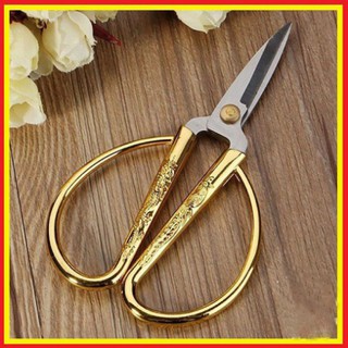 Kéo cắt cán khảm rồng vàng siêu bén dài 21cm