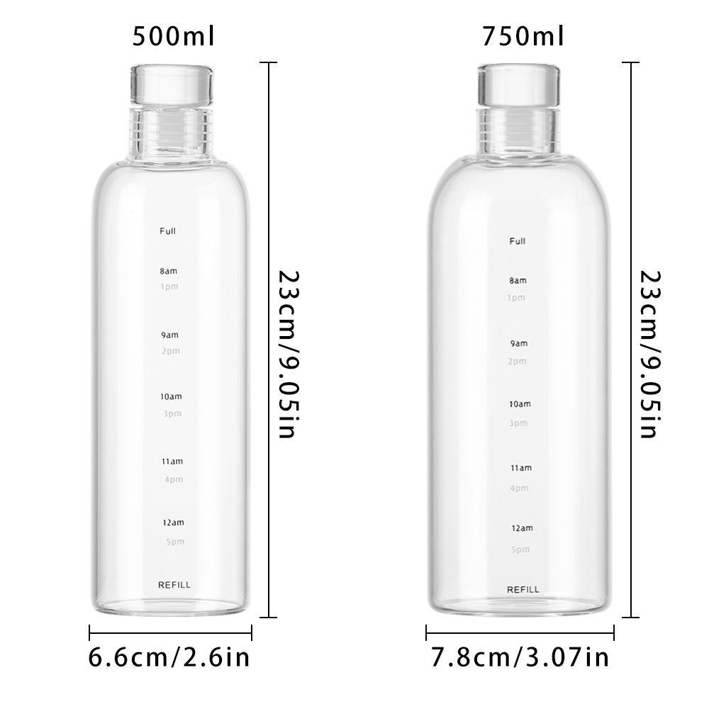 Bình Nước Thủy Tinh Trong Suốt Dung Tích 500ML / 750ML