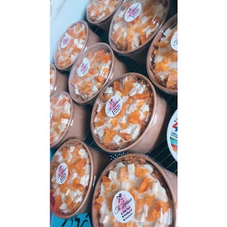 bánh bông lan phô mai trứng muối size 15cm nhiều topping