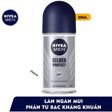 CCVN2 Lăn ngăn mùi NIVEA MEN Silver Protect phân tử bạc kháng khuẩn (50ml)