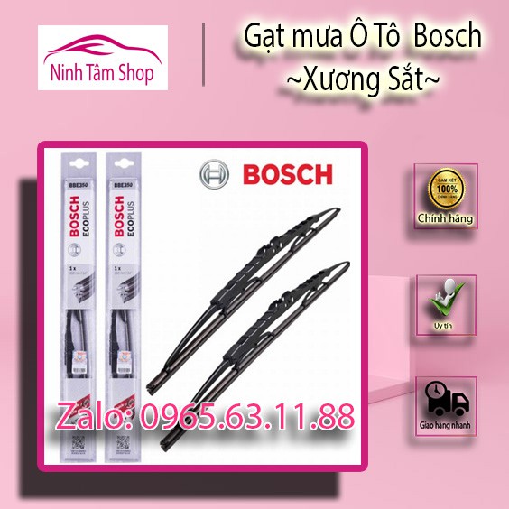 Gạt mưa Ô Tô  Bosch Xương Sắt ( cứng ) vỏ trắng