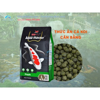 Thức ăn cá koi aquamaster staple bao 5kg size s, l. dòng thức ăn cân bằng giúp koi tiêu hóa tốt