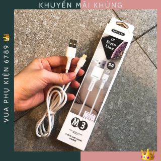 Cáp sạc iphone Semdem M3 có hỗ trợ sạc nhanh lõi đồng ,truyền data rất nhanh , quick charge, fast charge. Rẻ bền đẹp. 1m