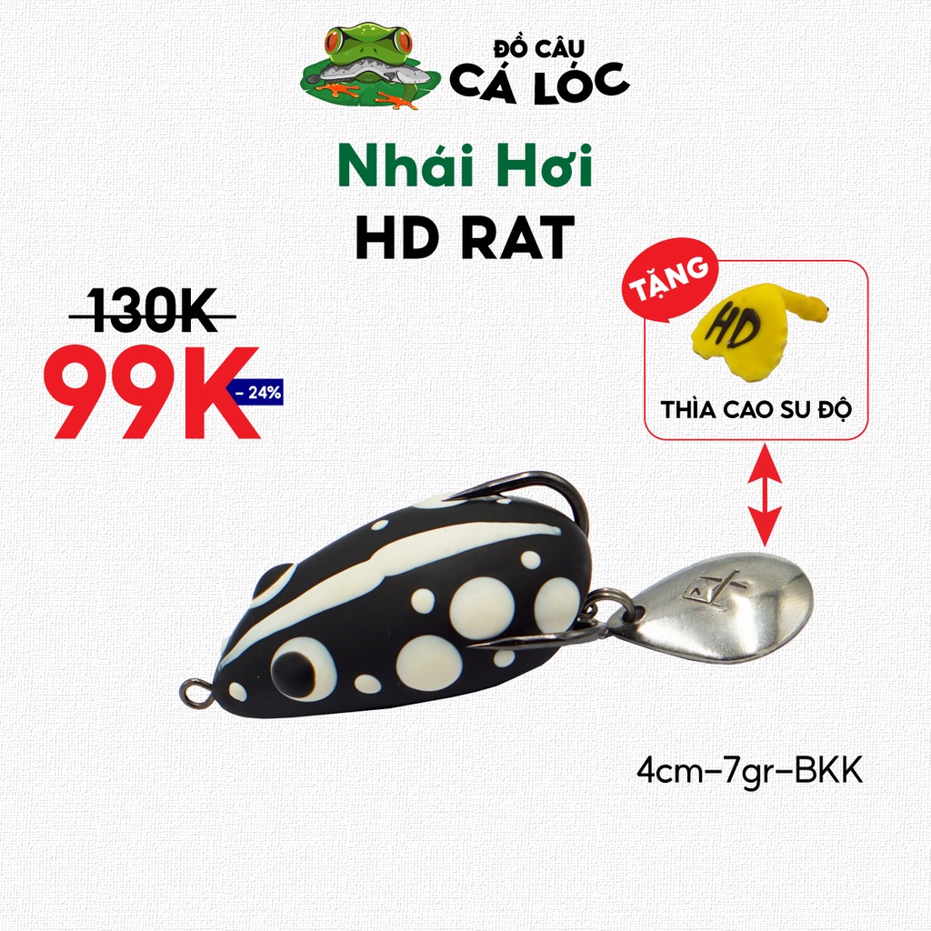 CHUỘT HƠI HD RAT - 4CM 6GR MỒI GIẢ THÁI LAN CÂU LURE CÁ LÓC SIÊU NHẠY ...