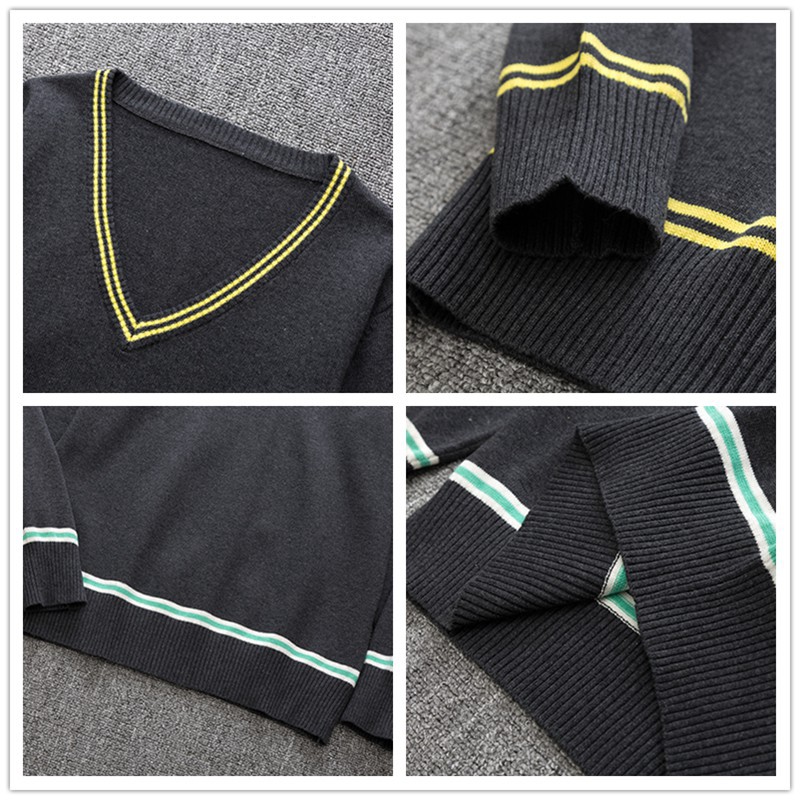 cotton áonam Áo sweater tay dài cổ chữ V in logo Harry Potter sáng tạo